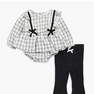 Plaid Kids Matching Set with Headband